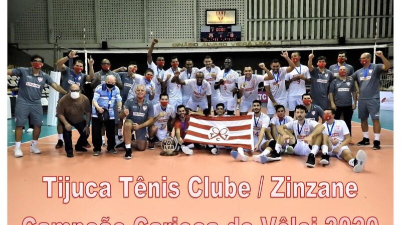 Tijuca T.C/Zinzane  é campeão de forma invicta no campeonato carioca de vôlei 2020.