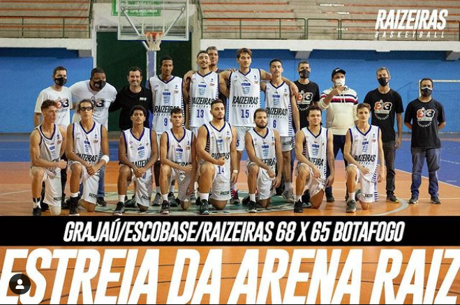 Grajaú/Escobase/ Raizeiras  vence o Botafogo por 68×65 e segue firme no  Campeonato Carioca Sub-19 de basquete.